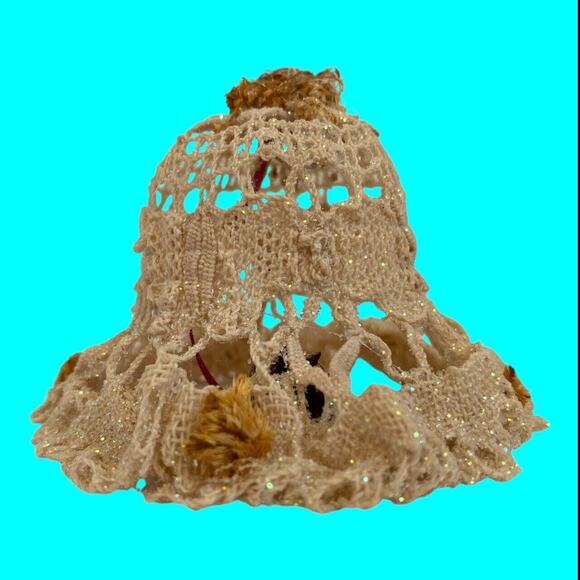 Vintage Handmade Starched Crochet Bell 2.5” Ornament From Kristi’s Gifts Texas - Picture 2 of 14